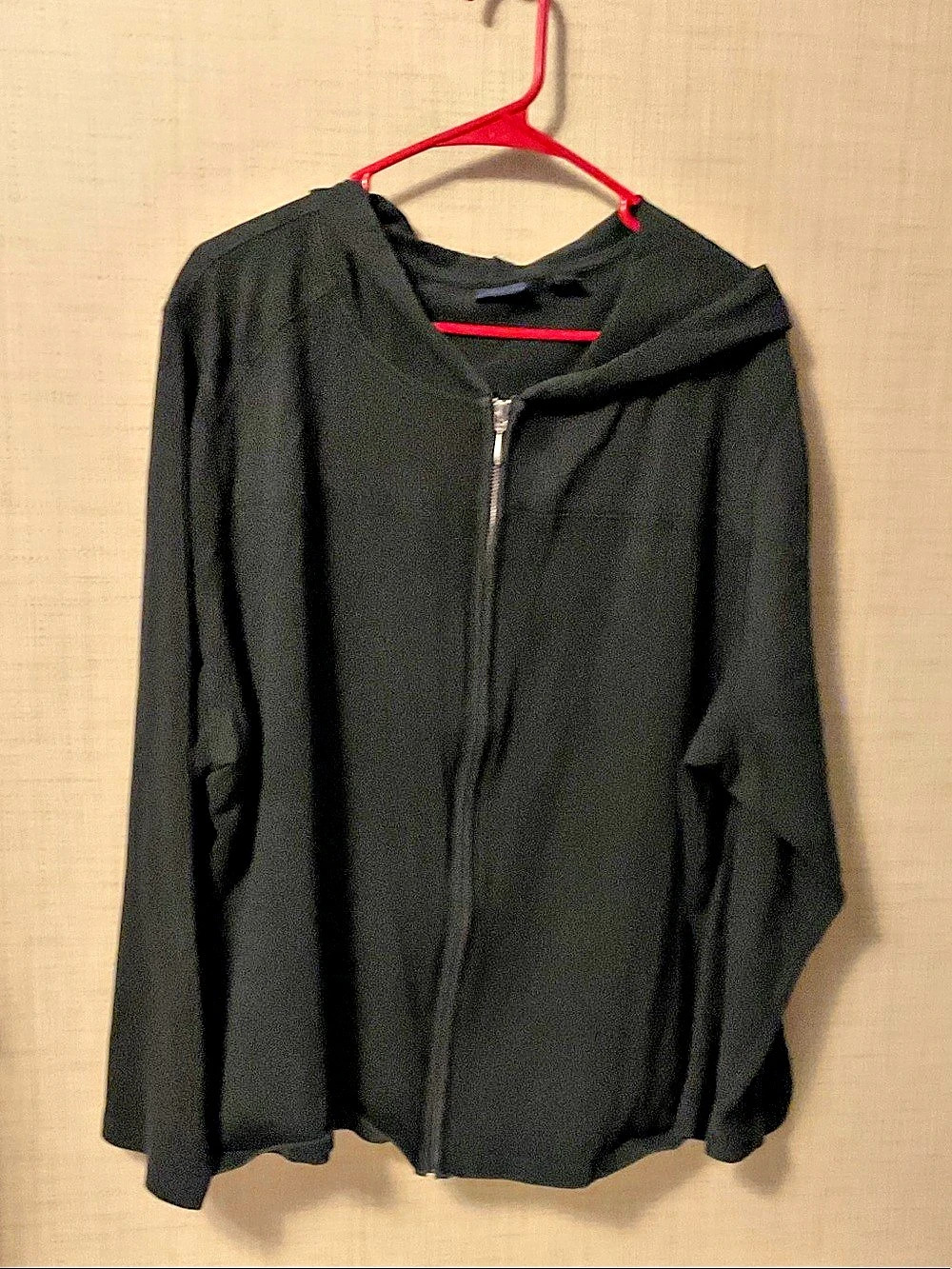 Westbound Black Hooded Zip Jacket Size 3X Like New